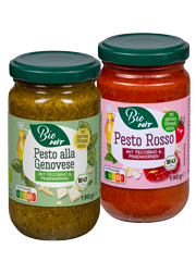 Verpackung Eigenmarke HIT Bio Pesto Verpackung Eigenmarke HIT Bio Pesto