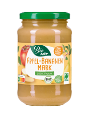 Verpackung Eigenmarke HIT Bio Apfel-Bananenmark Verpackung Eigenmarke HIT Bio Apfel-Bananenmark